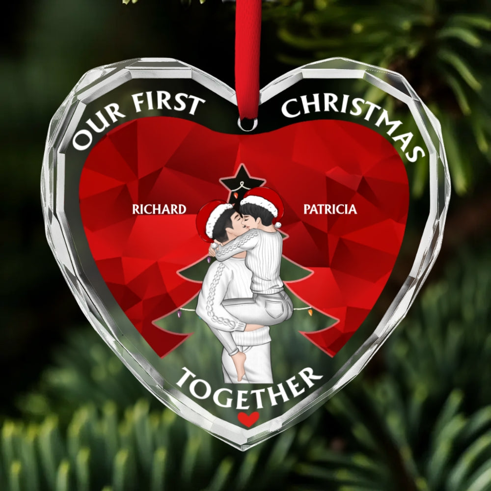 First Love - Personalized Custom Glass Ornament
