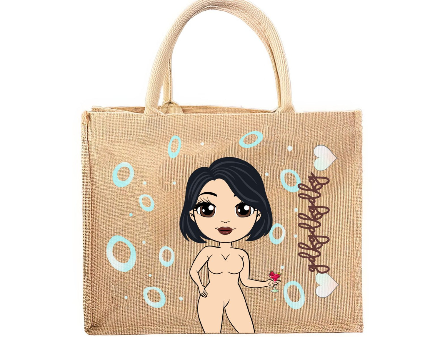 My Adorable - Personalized Custom Jute Tote Bag