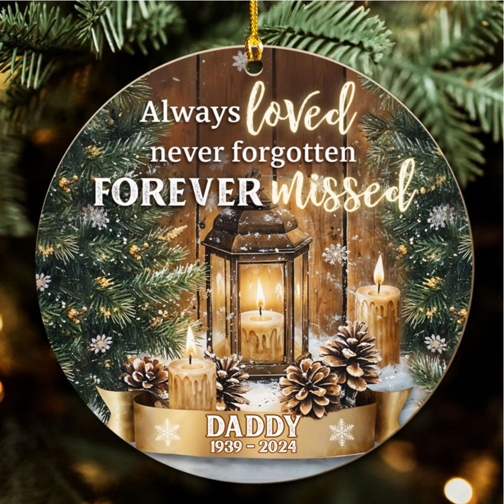 Your Light Will Always Shine In My Heart - Personalized Custom Wood Ornament