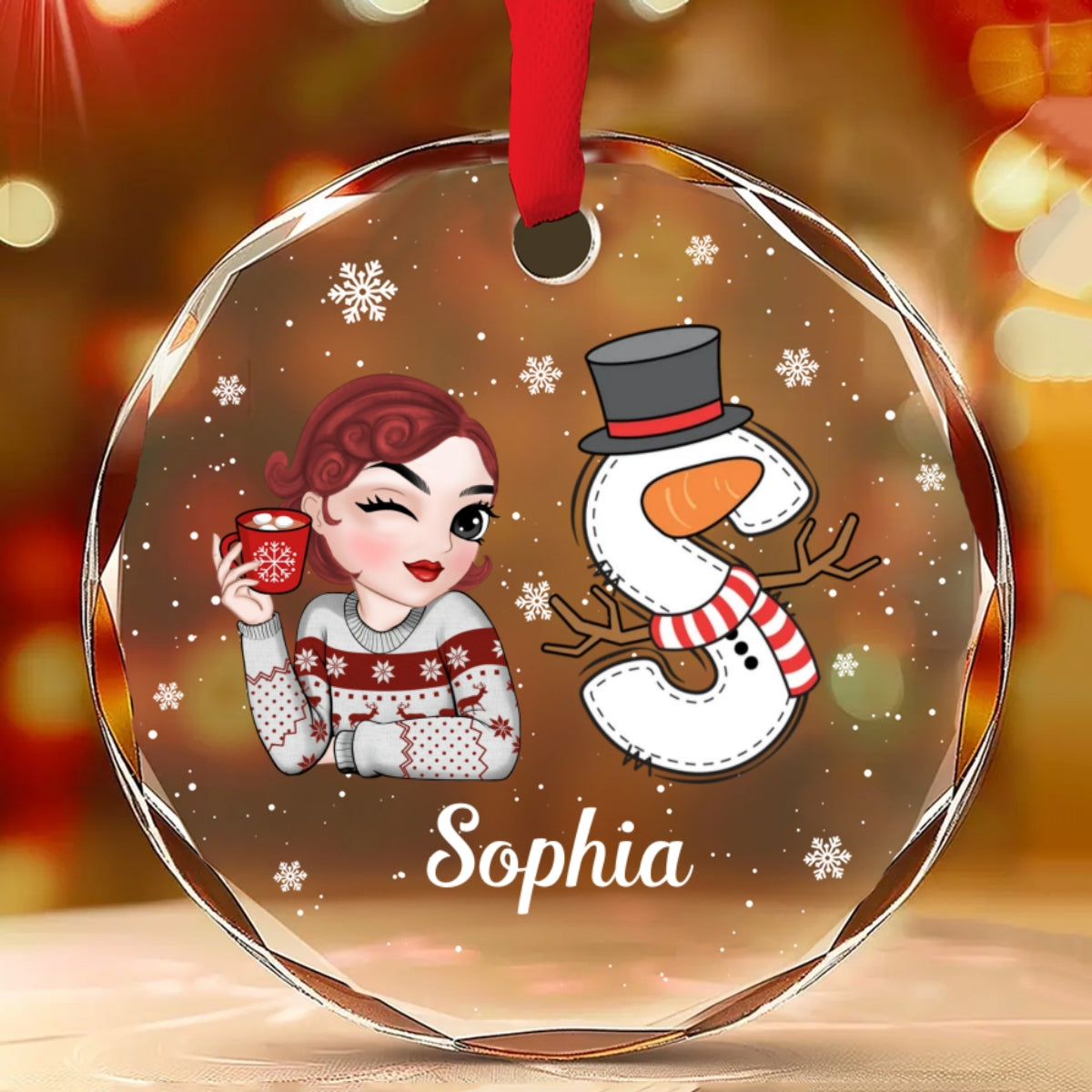 A True Friend Is For Ever A Friend - Personalized Custom Glass Ornament