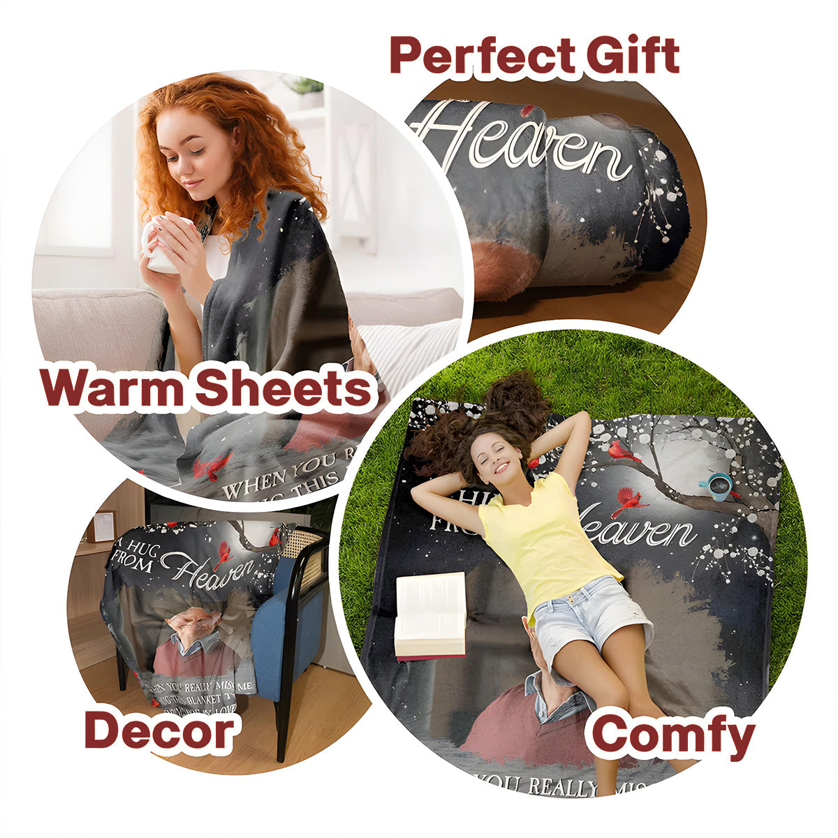 A Hug From Heaven - Personalized Custom Fleece Blanket