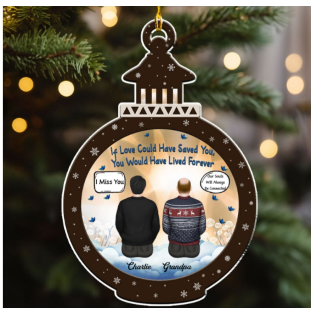 Your Light Will Always Shine In My Heart - Personalized Custom Acrylic Ornament