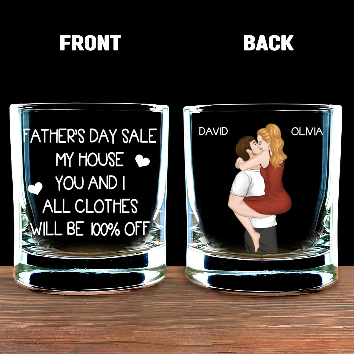 This Sale Ends In Bed - Personalized Custom Whiskey Glass