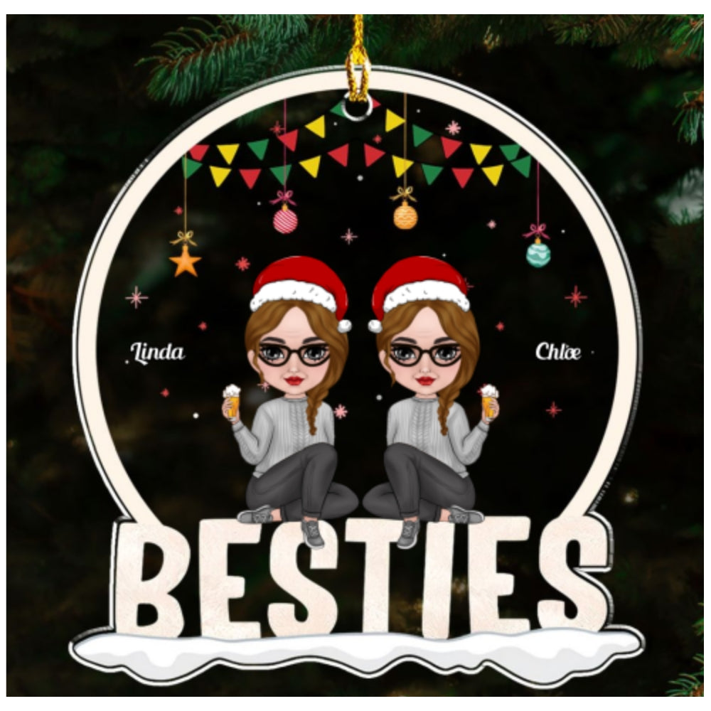 Sistas Forever - Personalized Custom Acrylic Ornament