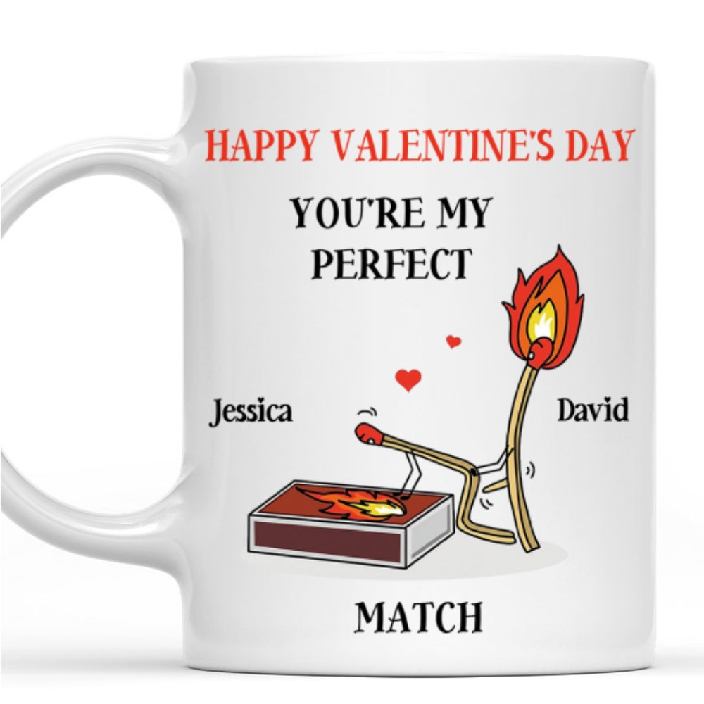 You Are My Perfect Match - Personalized Custom Coffee Mug