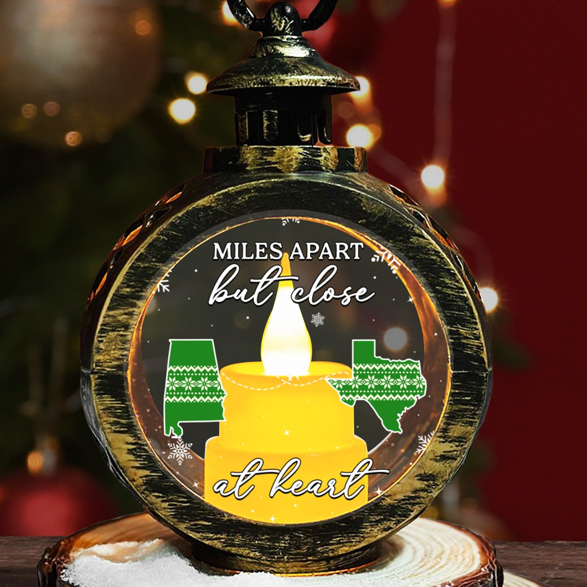 Home Is Where - Personalized Custom Christmas Lantern