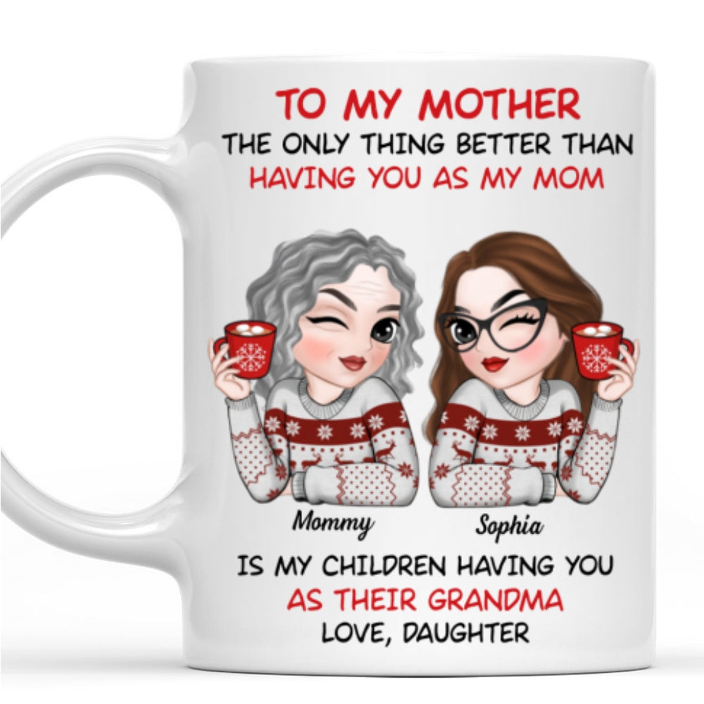 To My Mother Merry Christmas - Personalized Custom Coffee Mug