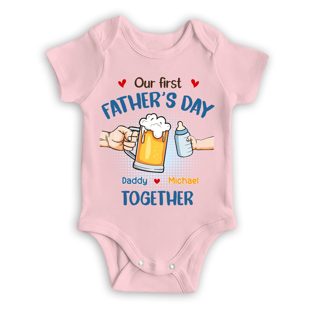 Our First Father Day Cheer - Personalized Custom T-shirt And Onesie
