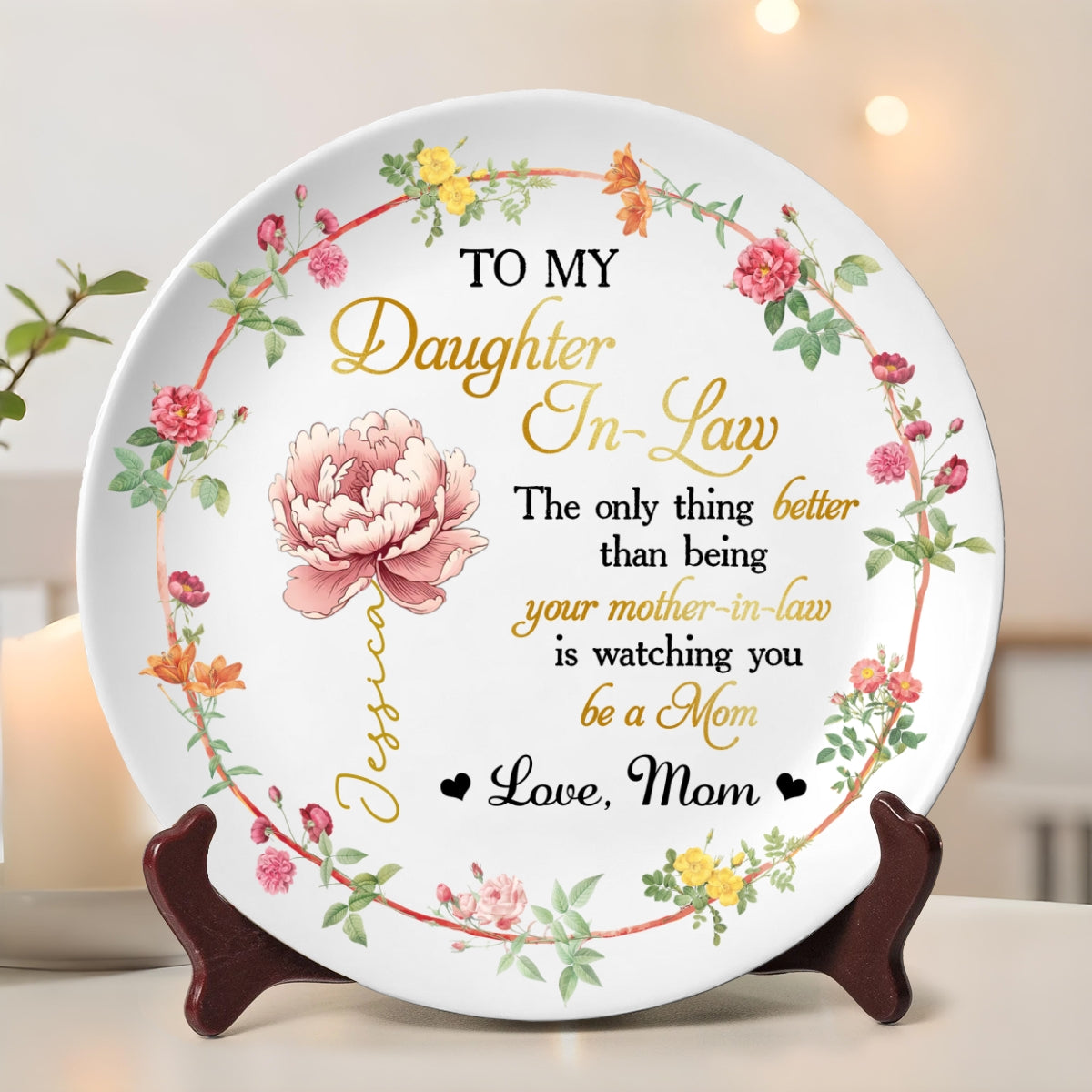 Love My Daughter In Law - Personalized Custom Plate