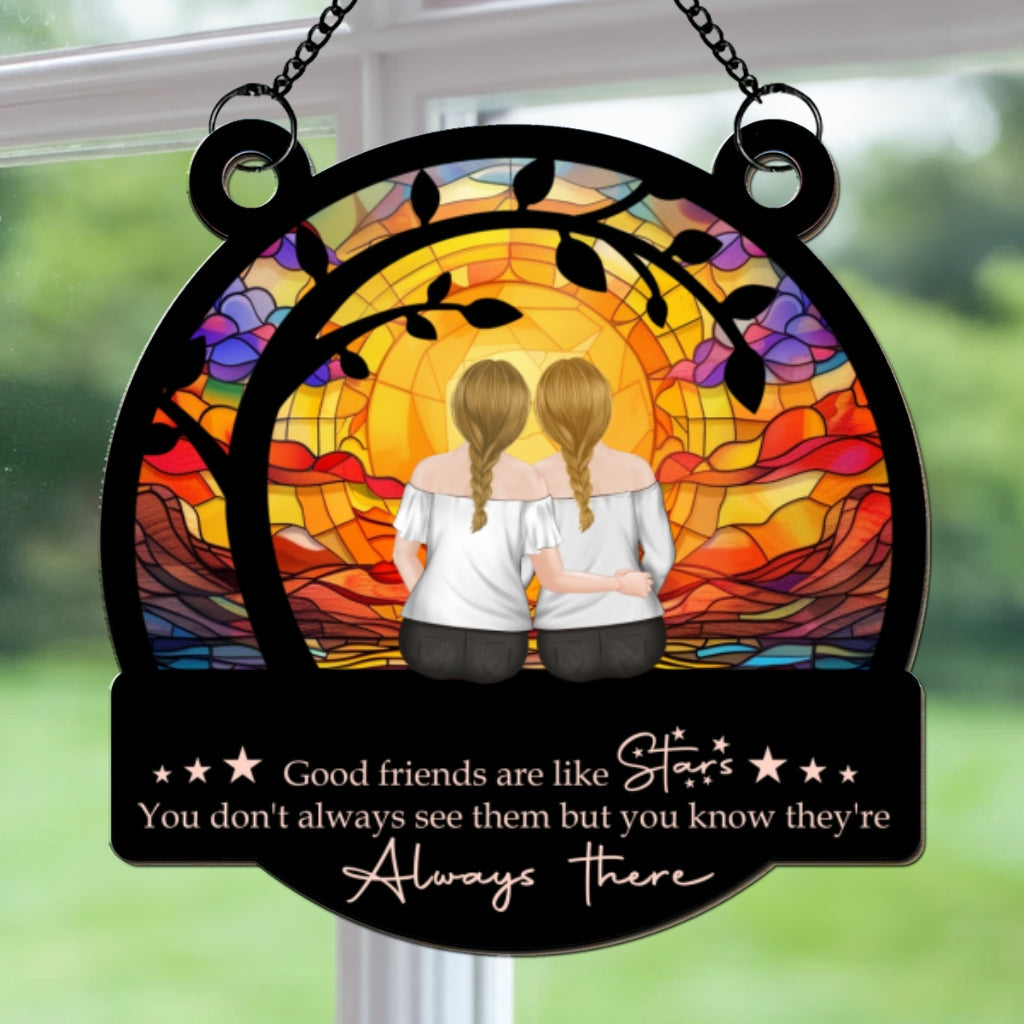 Good Friends - Personalized Custom Suncatcher
