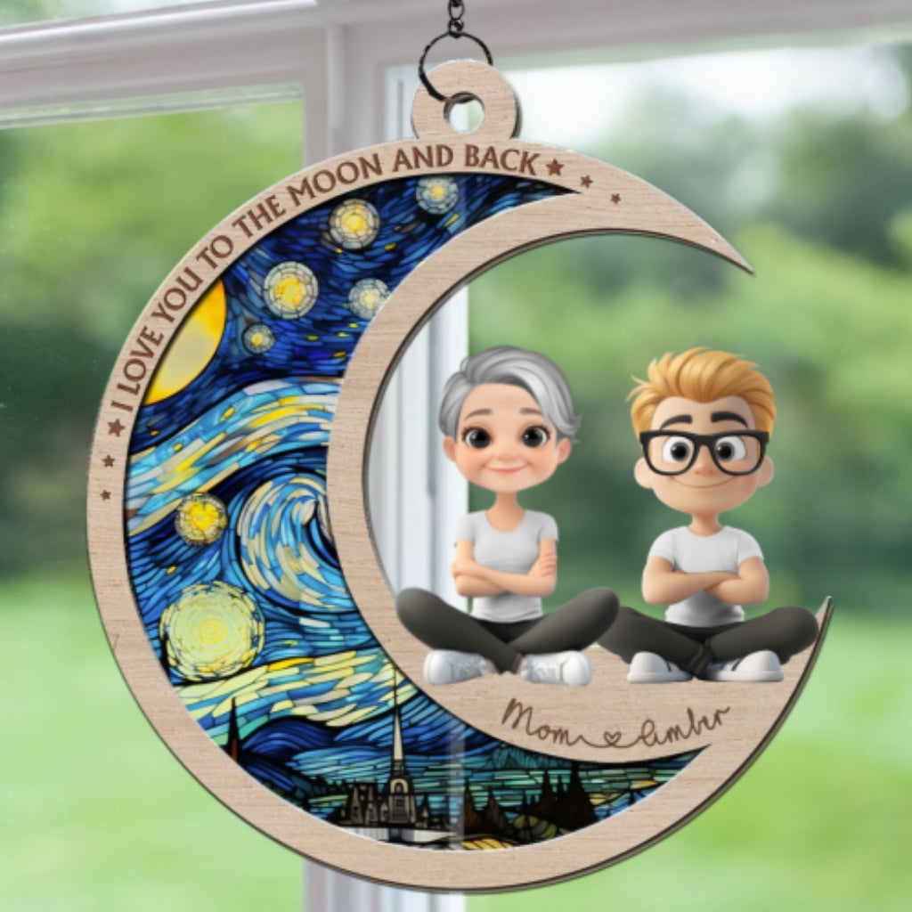 My World Begins With Mom - Personalized Custom Suncatcher
