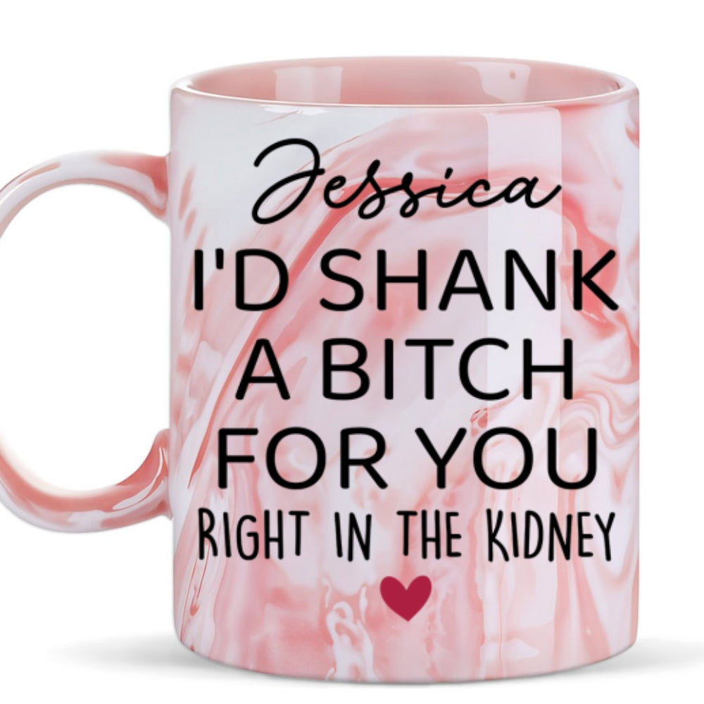I Shank For You - Personalized Custom Pink Marble Mug
