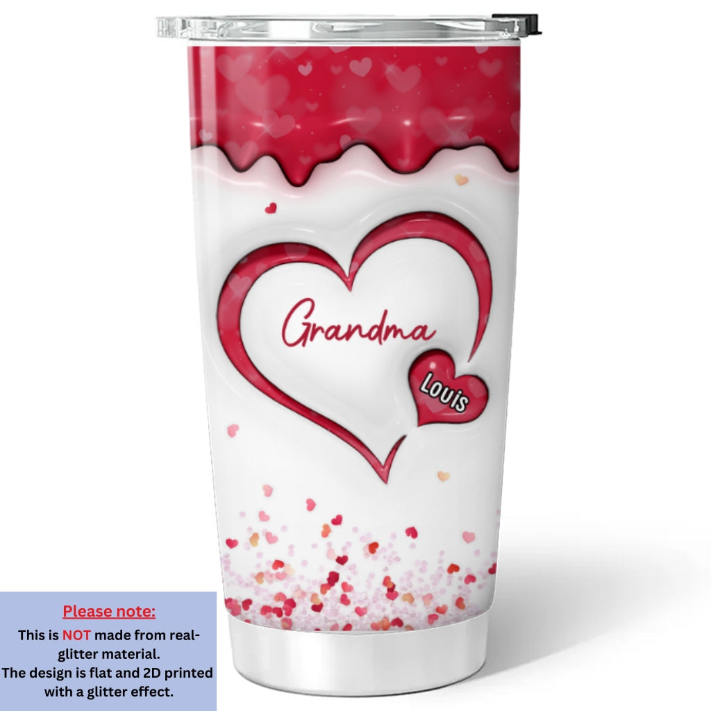 We Love You More Than Words - Personalized Custom 3D Inflated Effect Tumbler