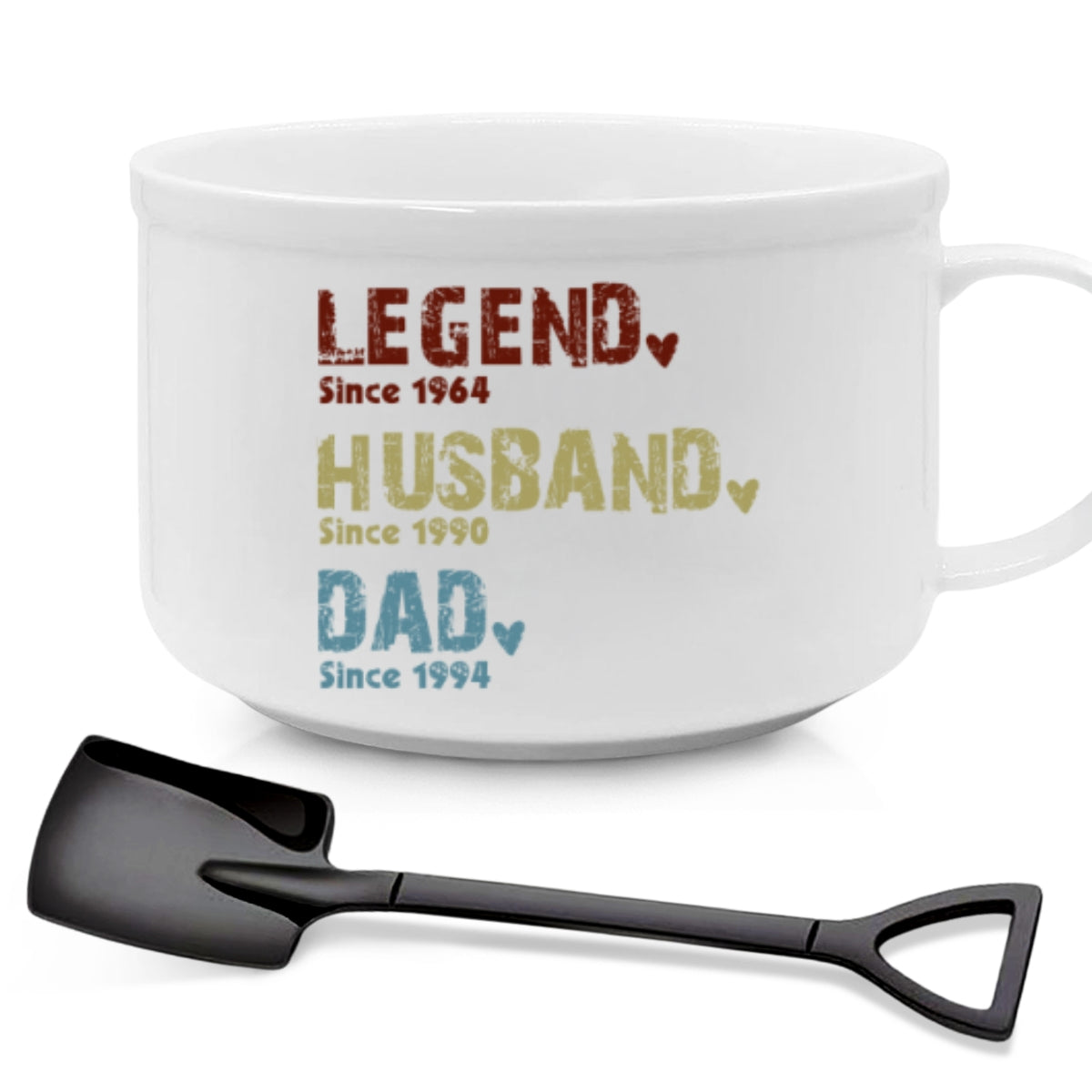 Legend, Husband, Dad, Grandpa - Personalized Custom Ceramic Bowl