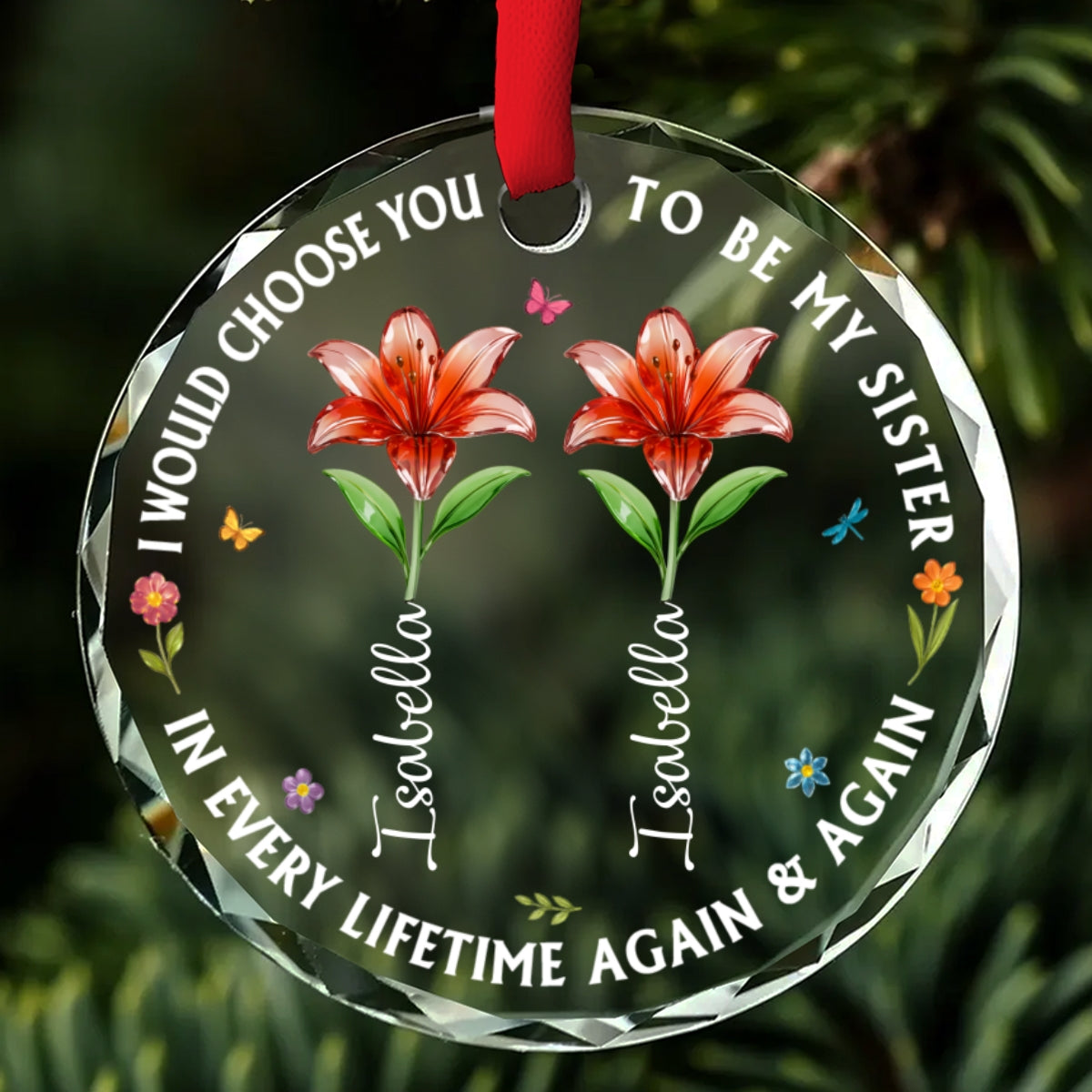 I Would Choose You - Personalized Custom Glass Ornament
