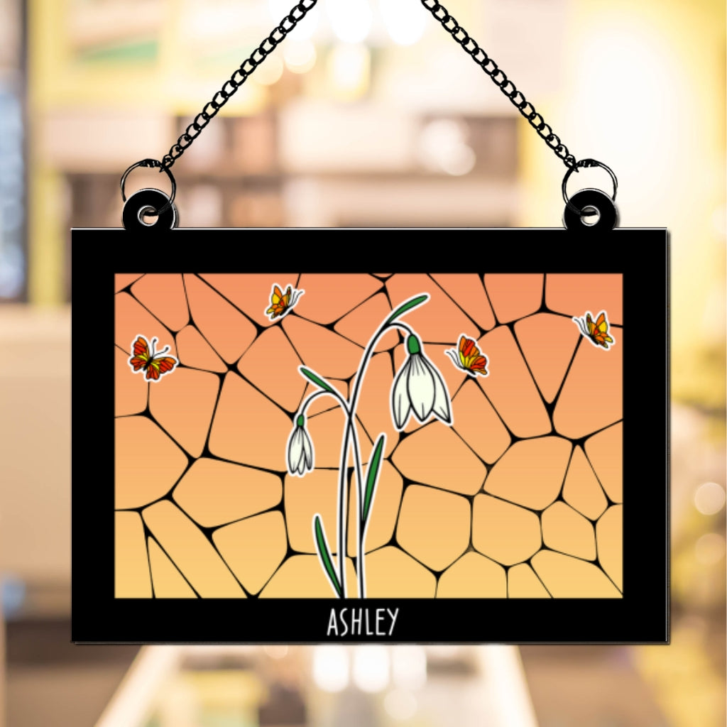 Grandmas Garden Custom Birth Month Flower - Personalized Custom Suncatcher