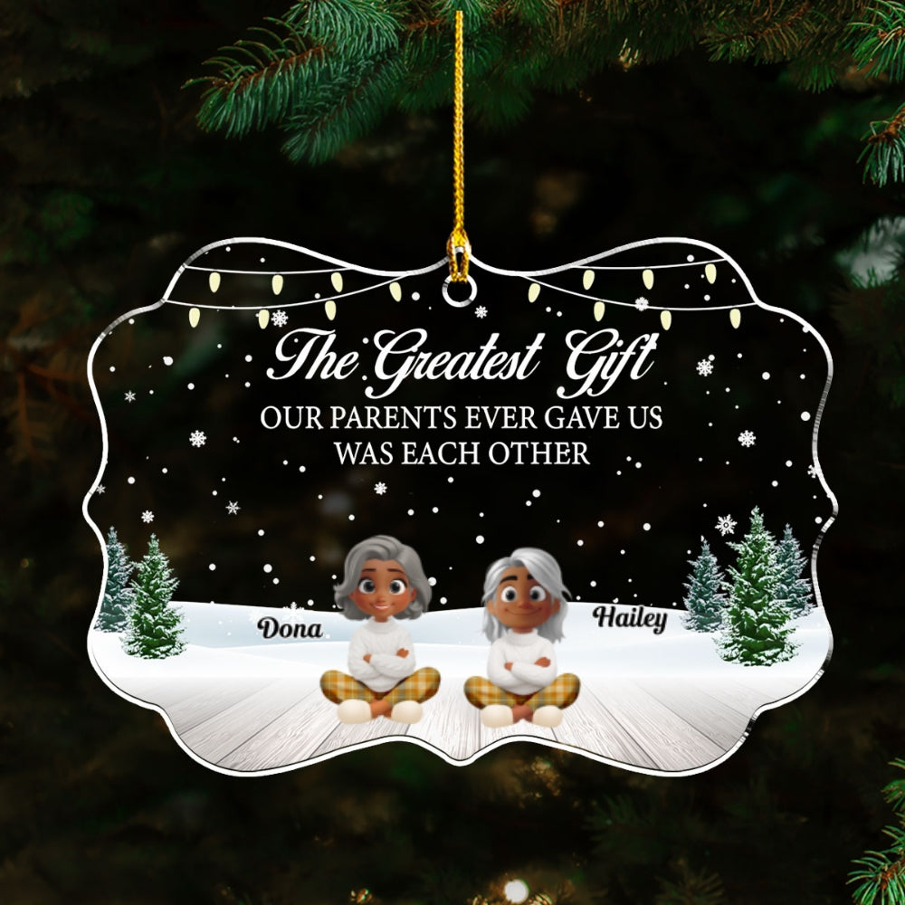 The Most Precious Gift Is Us - Personalized Custom Acrylic Ornament