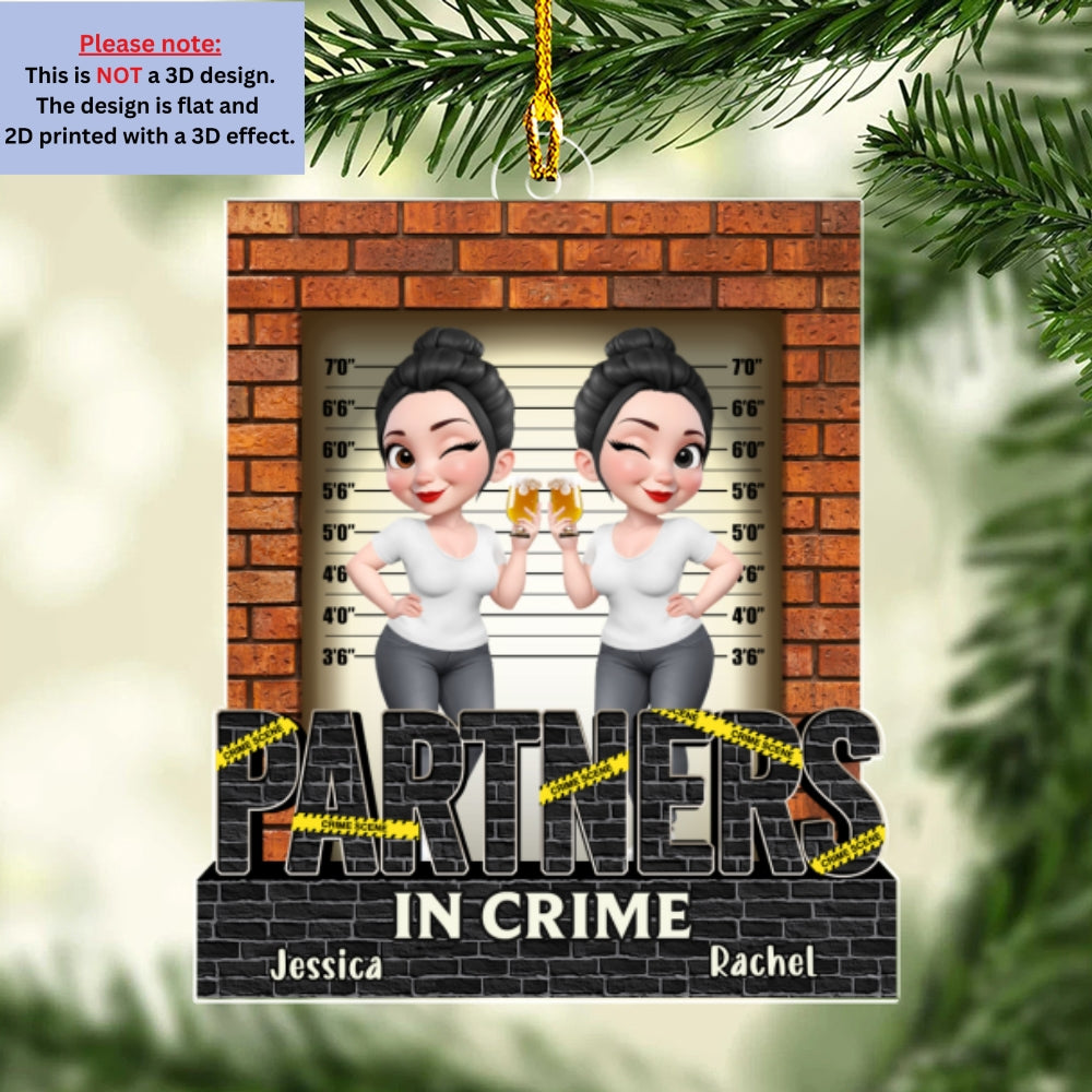 Partners In Crime - Personalized Custom Acrylic Ornament