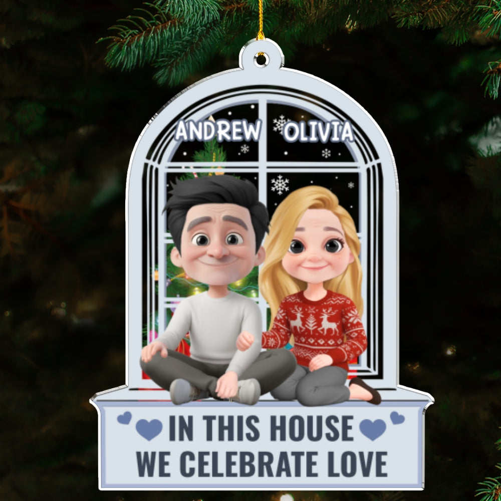 Celebrate Love Window - Personalized Custom Acrylic Ornament