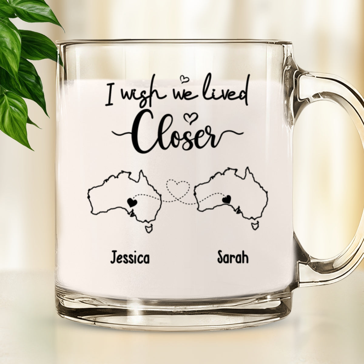 I Wish We Lived Closer Country Version - Personalized Custom Glass Mug
