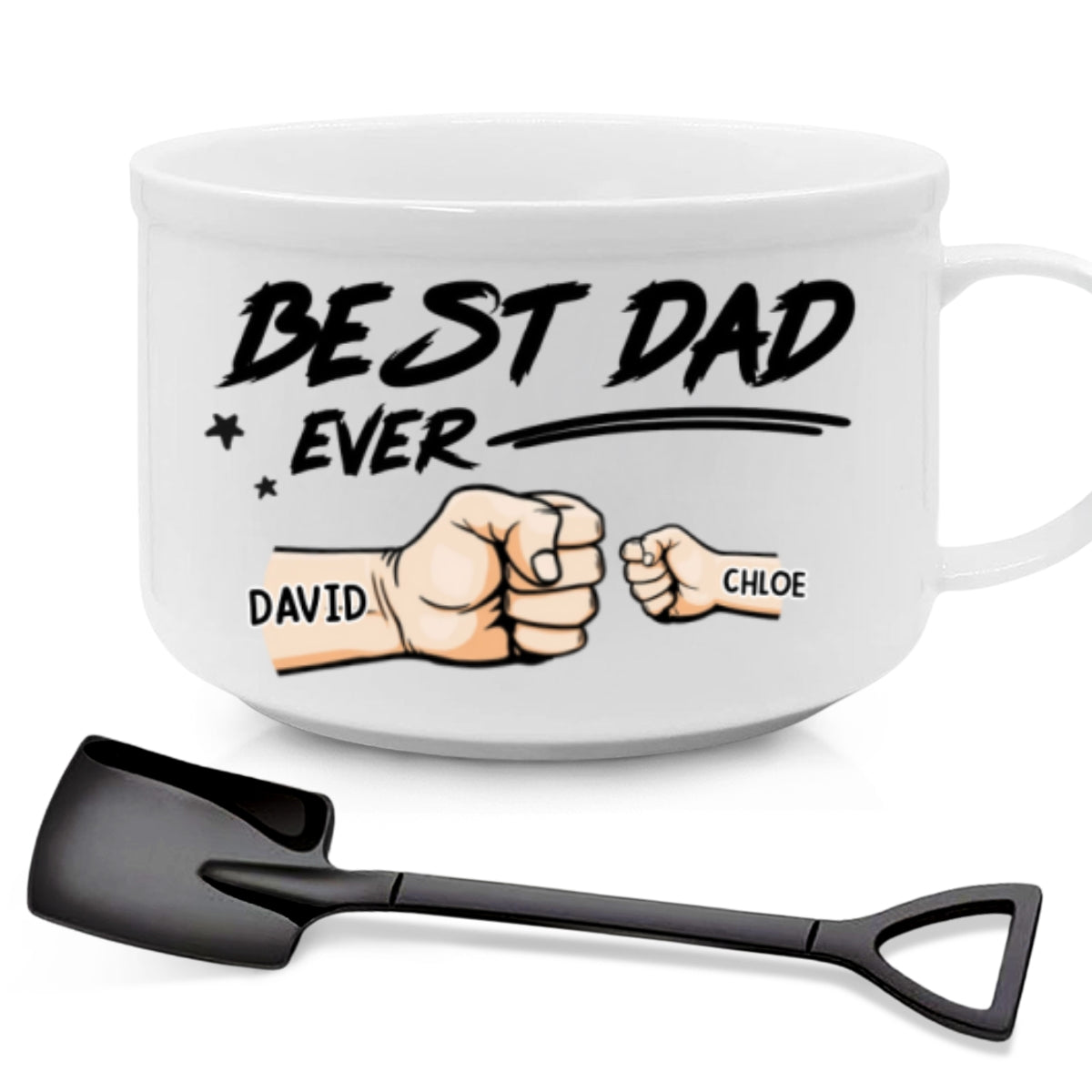 Best Dad Ever - Personalized Custom Ceramic Bowl