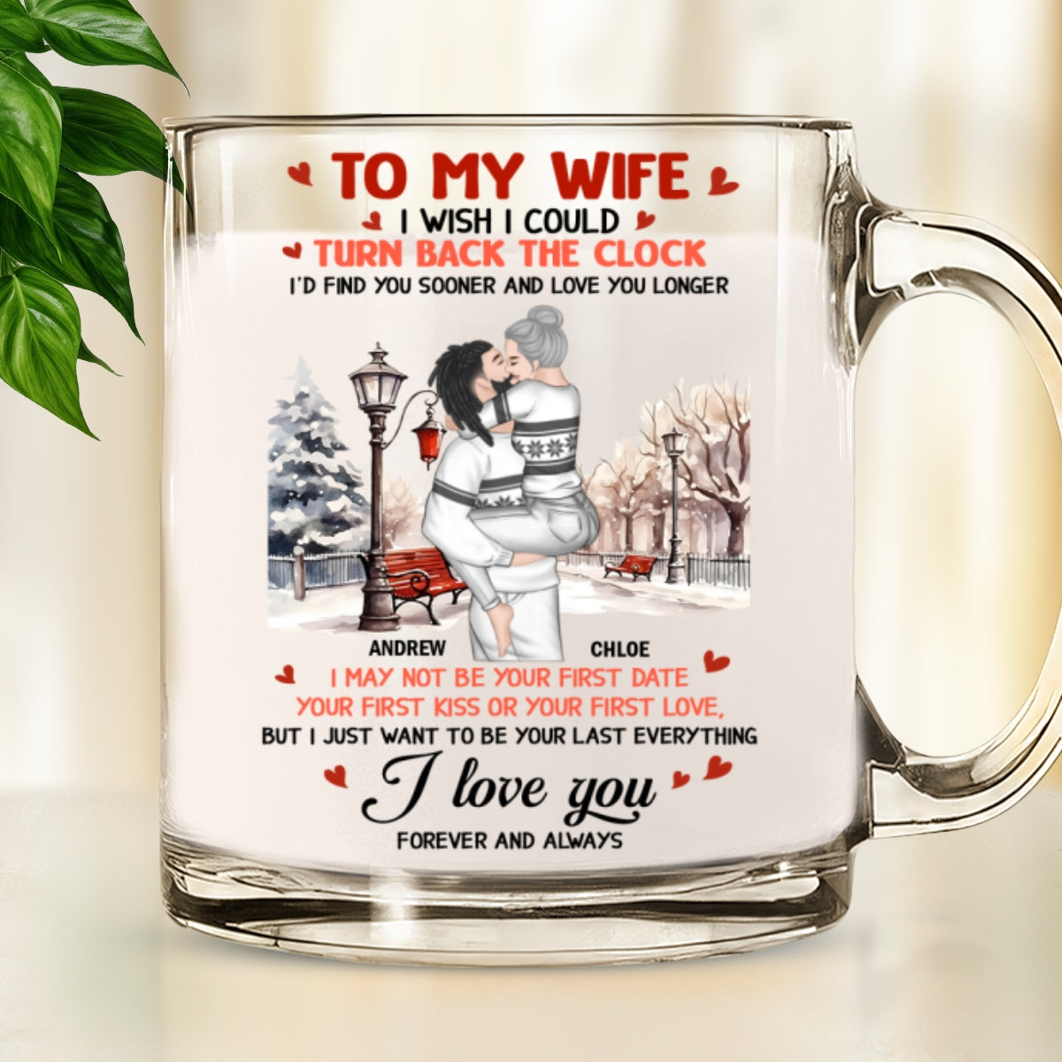 I Wish I Could Turn Back The Clock - Personalized Custom Glass Mug