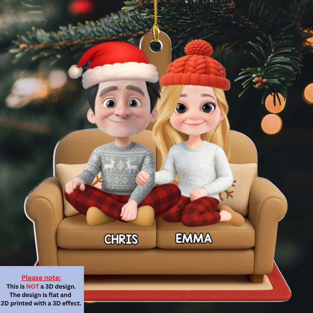 Together Forever - Personalized Custom 3D Effect Acrylic Ornament