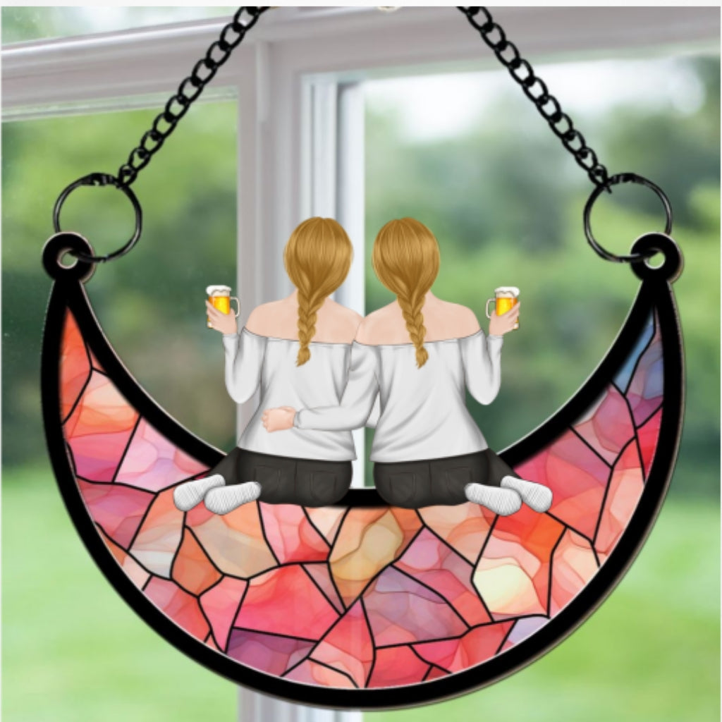 Motherhood Is The Greatest Thing - Personalized Custom Suncatcher