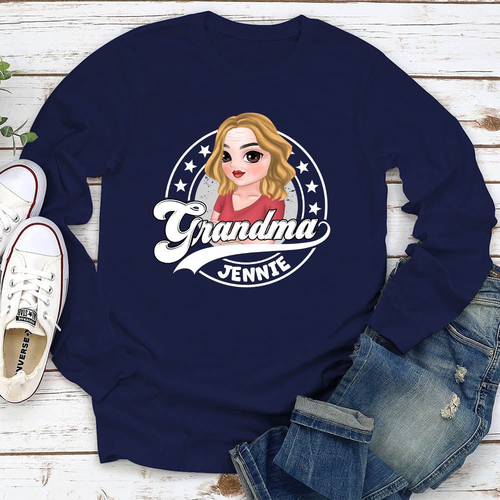 Grandma - Personalized Custom Long Sleeve T-shirt