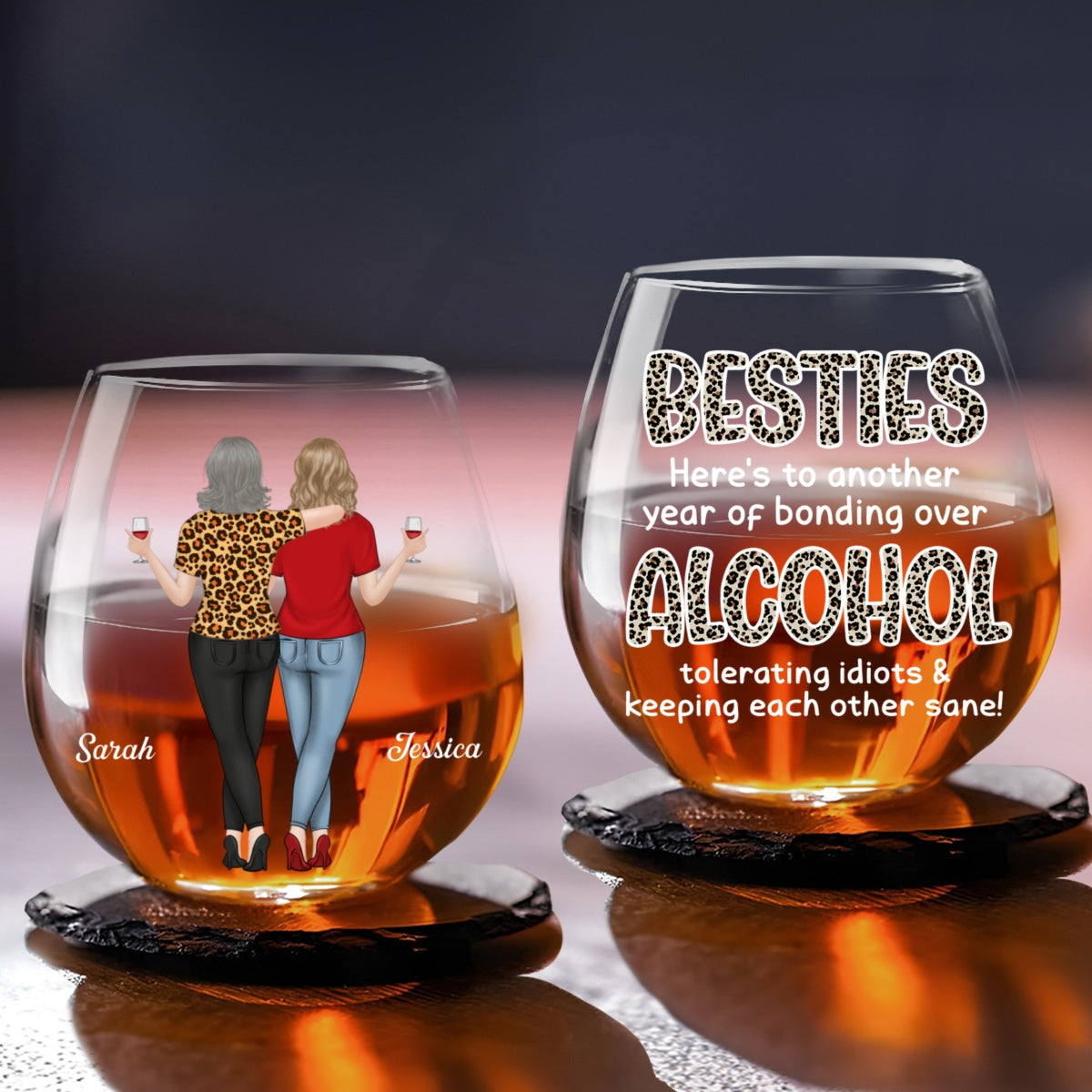 Alcohol Tolerating - Personalized Custom Wine Glass