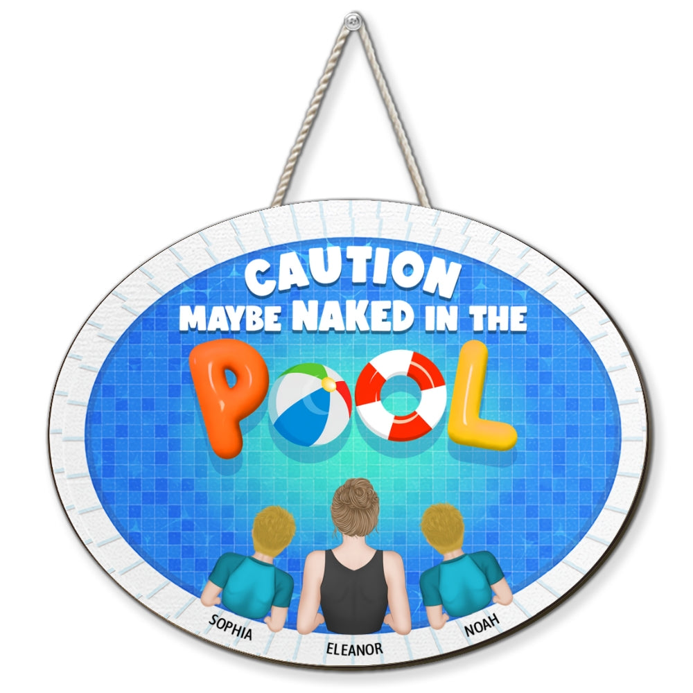 We Are In The Pool - Personalized Custom Wood Sign