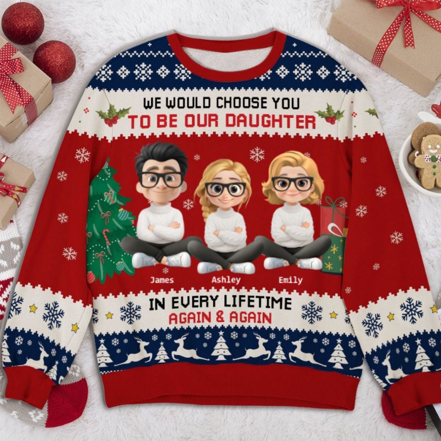 Always Choose You - Personalized Custom All-Over-Print Sweatshirt