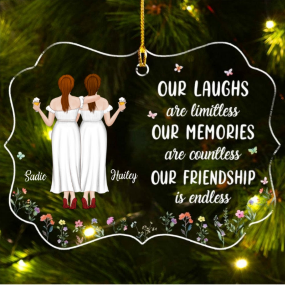 Our Laughs Are Limitless - Personalized Custom Acrylic Ornament