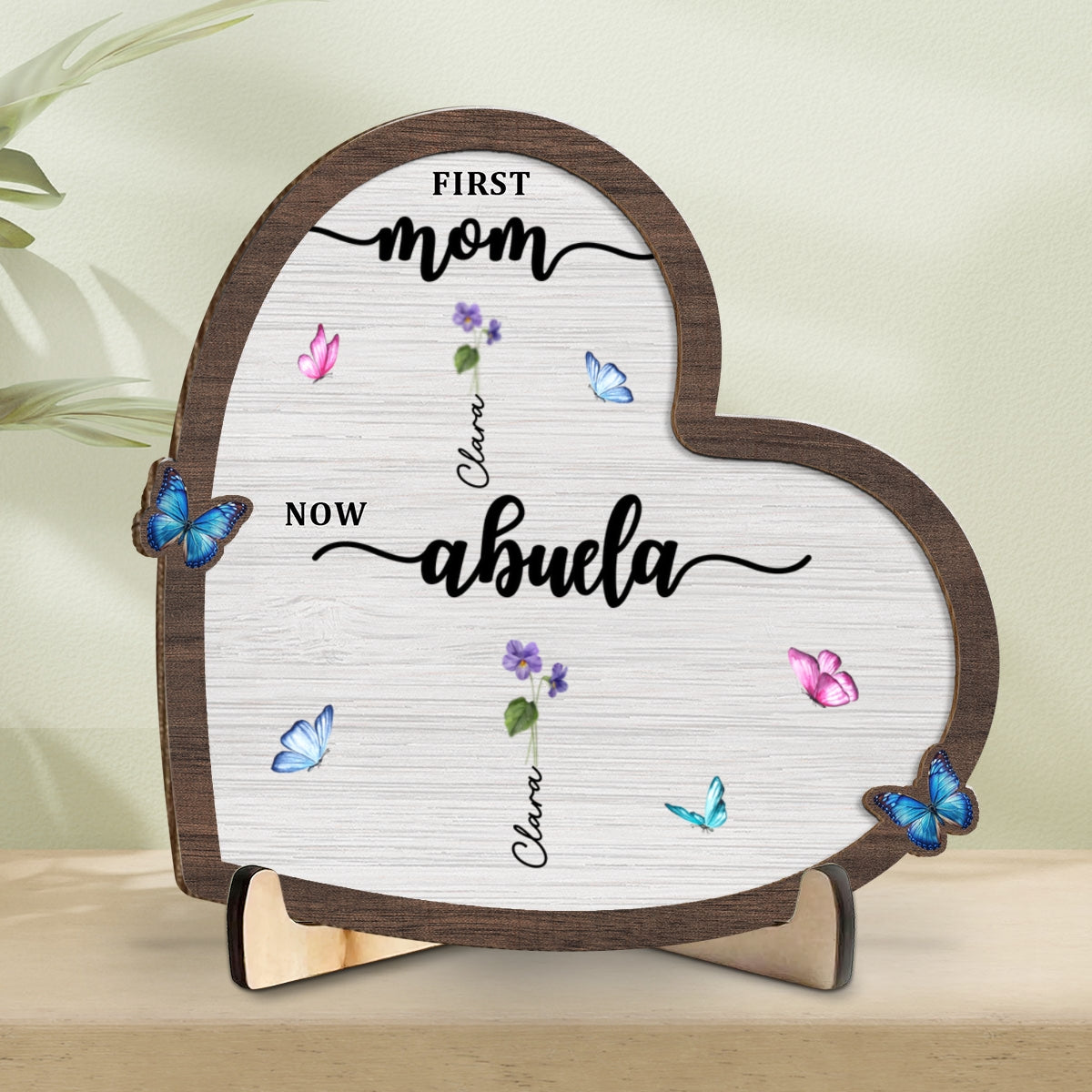 Flower Birth Month Garden Grandma - Personalized Custom Wooden Plaque