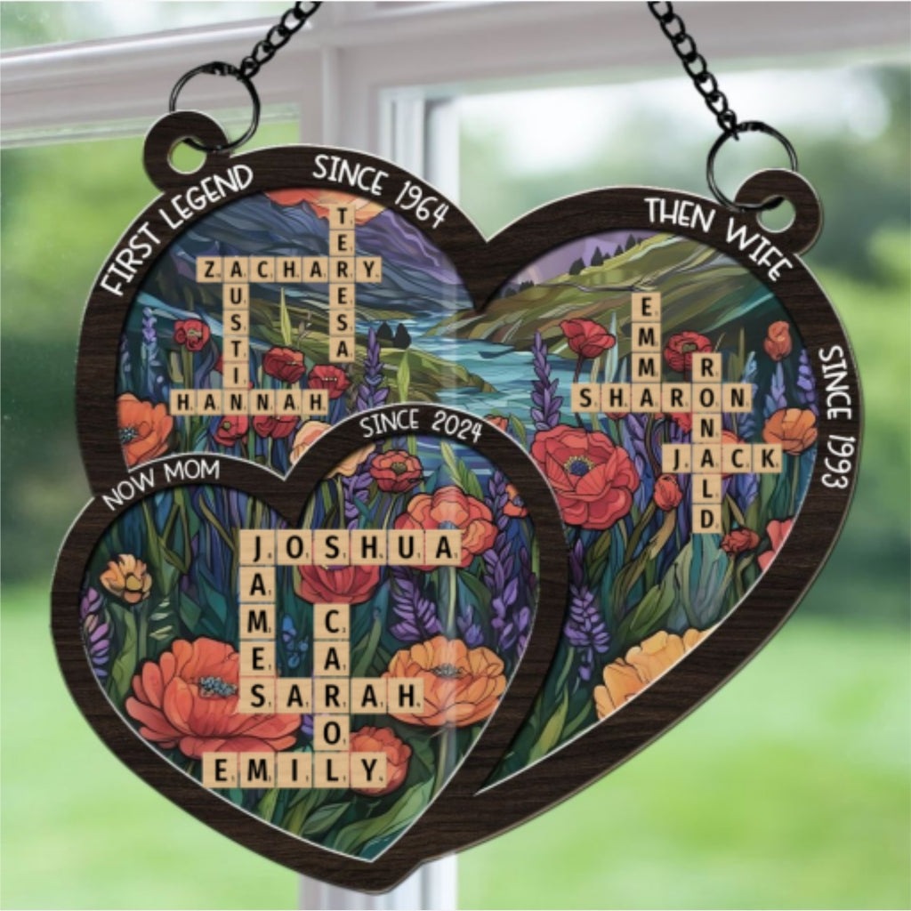 First Mom Now Grandma - Personalized Custom Suncatcher