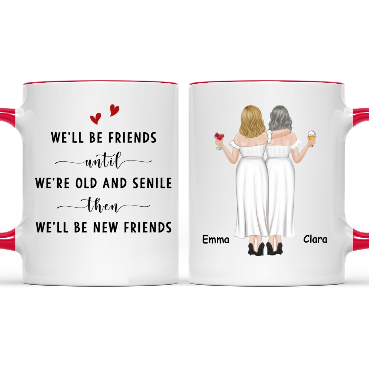 Be My Best Friends - Personalized Custom Accent Mug
