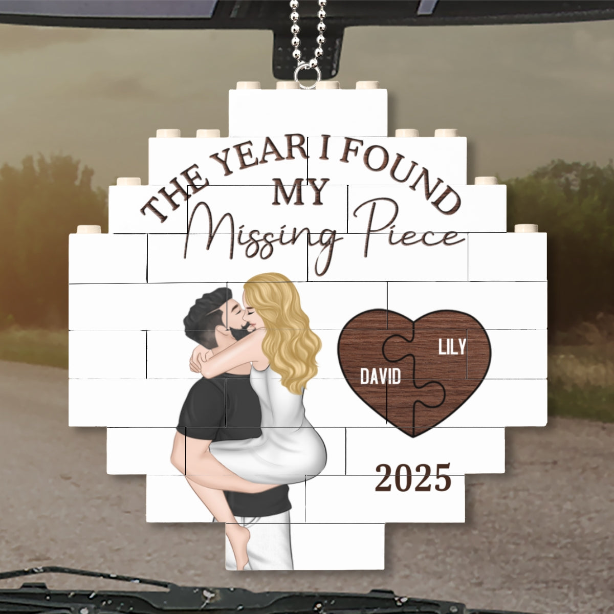My Missing Piece - Personalized Custom Puzzle Car Ornament
