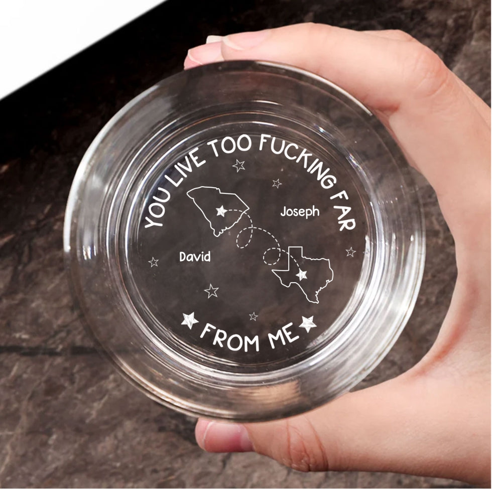 This Distance Drives Me Crazy - Personalized Custom Engraved Whiskey Glass