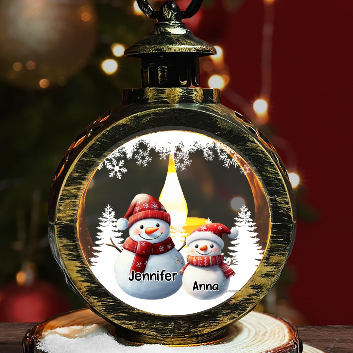 My Fav People Call Me Grandma - Personalized Custom Christmas Lantern