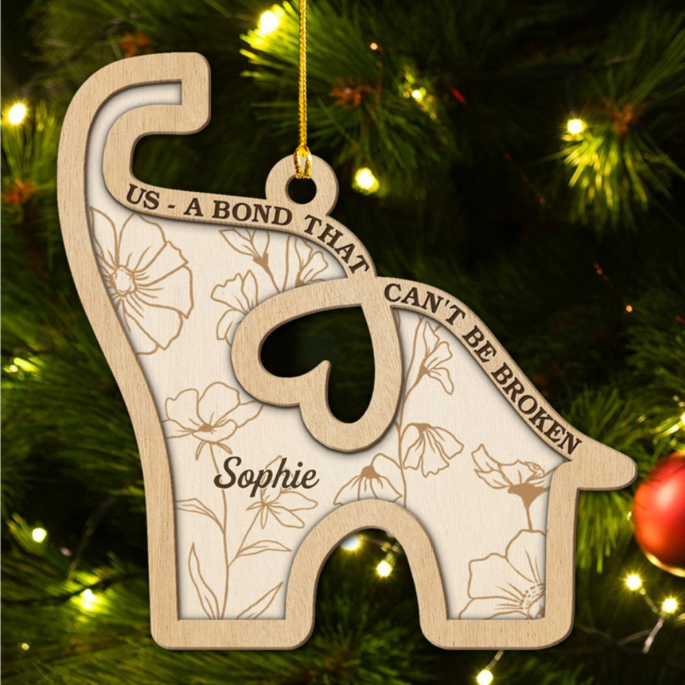 Unshaken Bond - Personalized Custom Wood Ornament