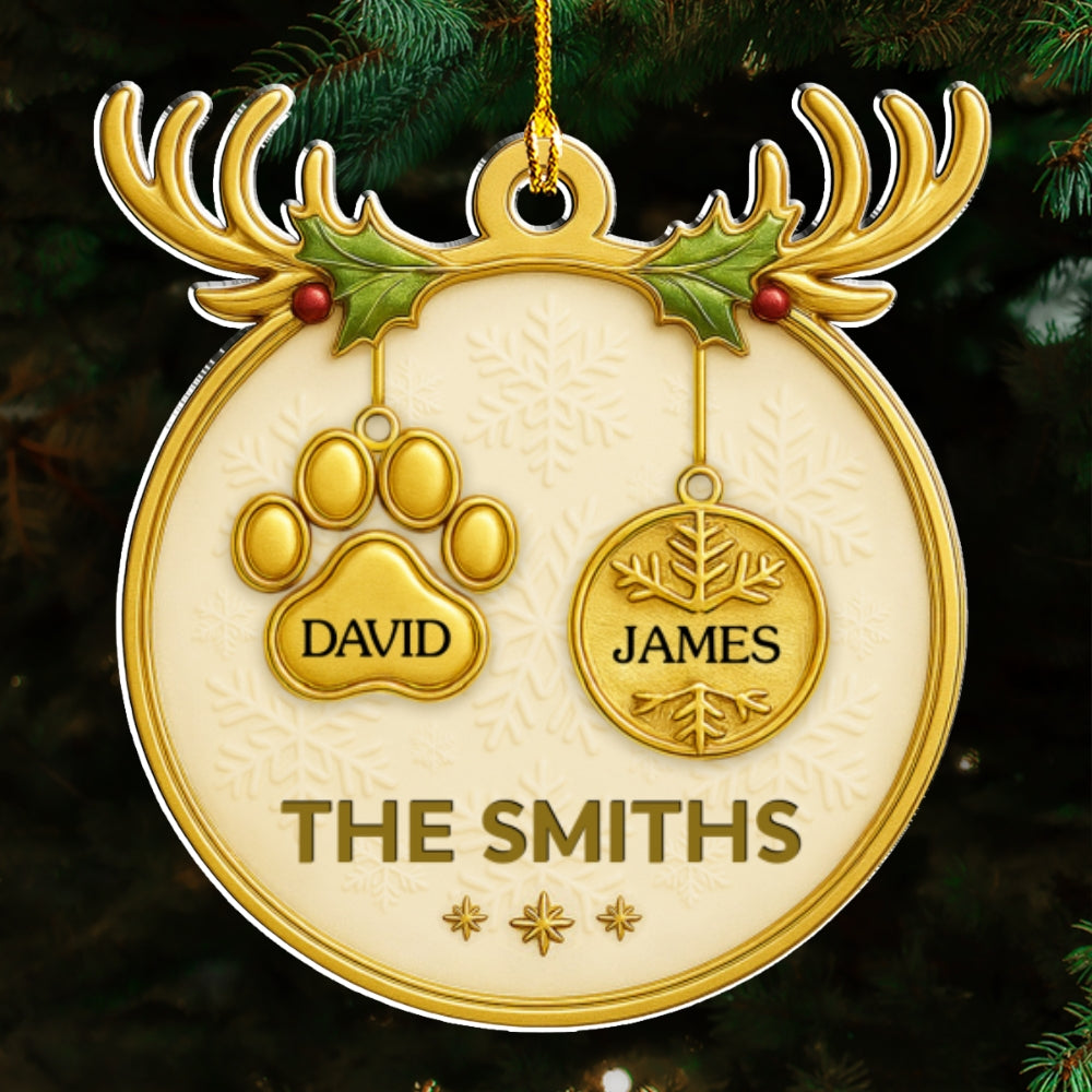 Holiday Family - Personalized Custom Acrylic Ornament