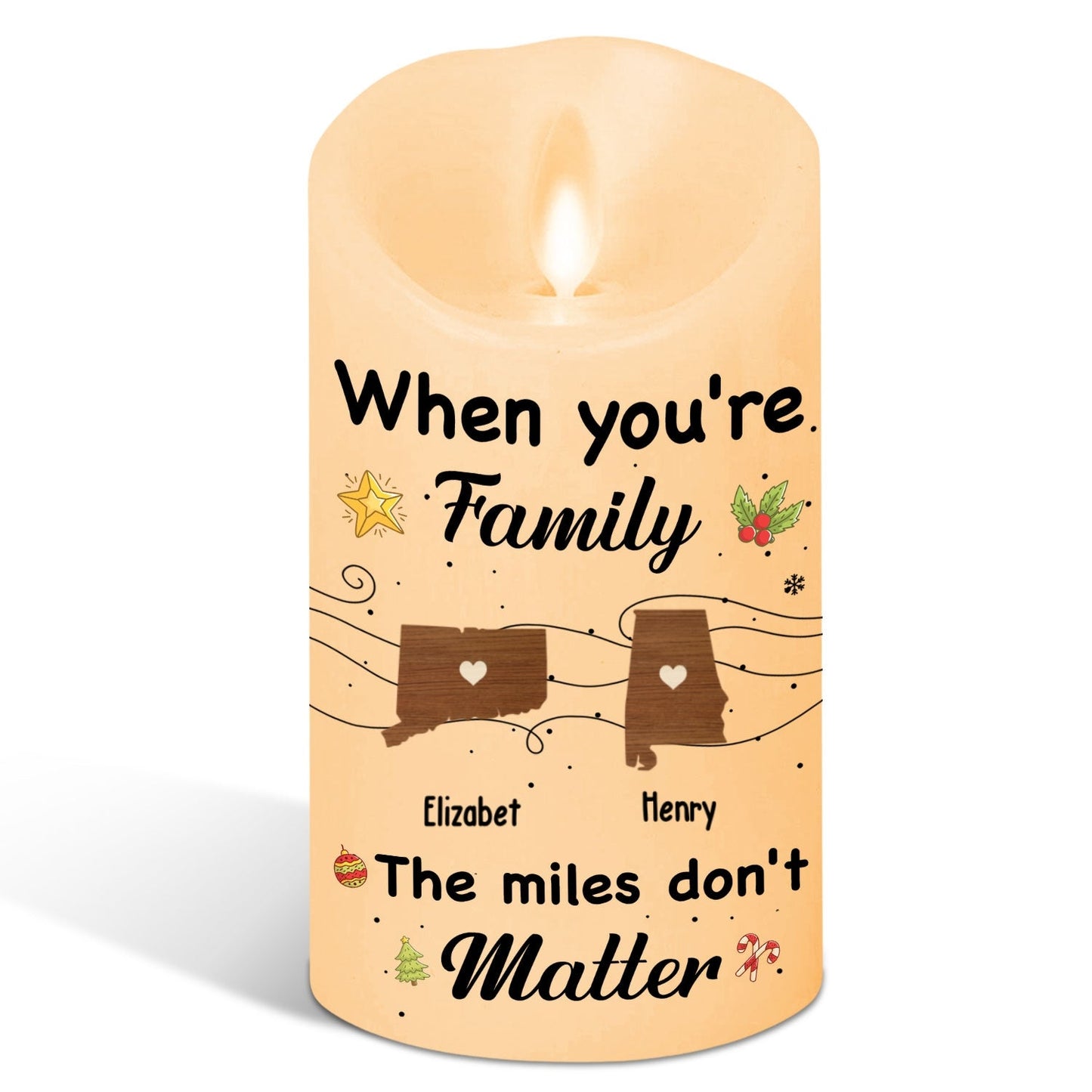 Family Forever - Personalized Custom LED Candle