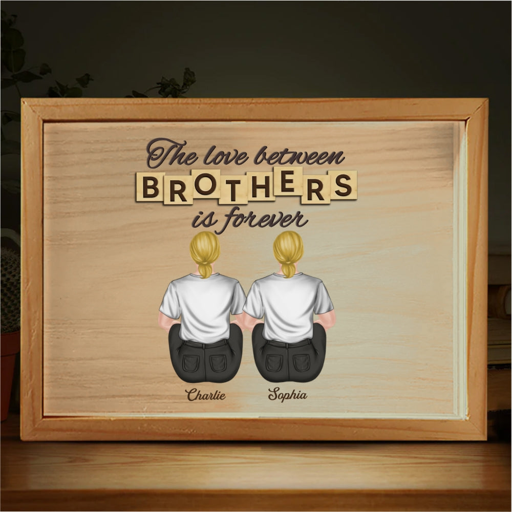 Brothers And Sisters Forever - Personalized Frame Light Box