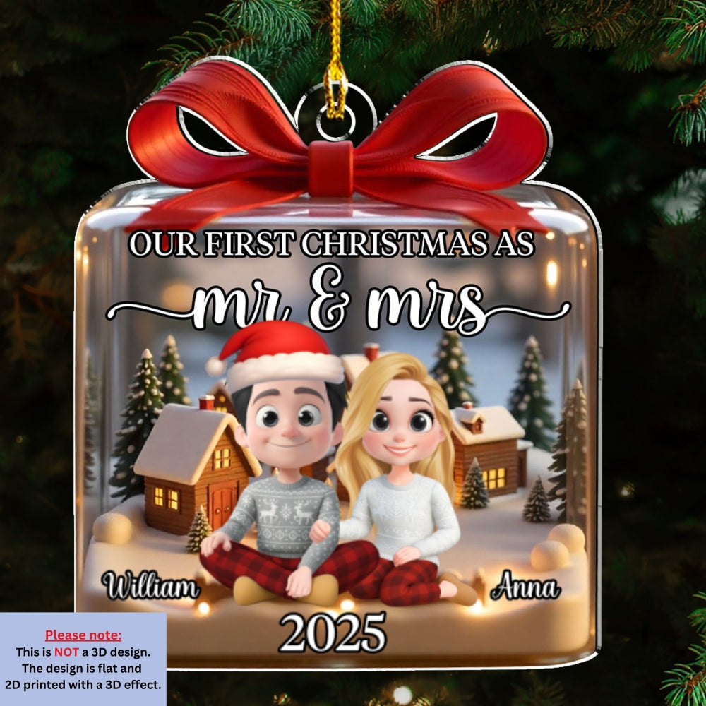 Our First Time Together - Personalized Custom 3D Effect Acrylic Ornament