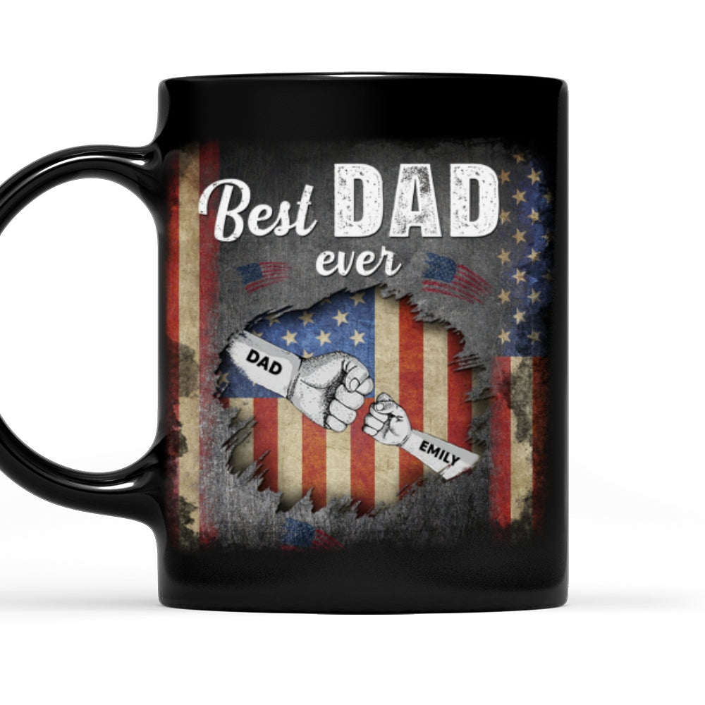 Love For The Best Dad - Personalized Custom Coffee Mug