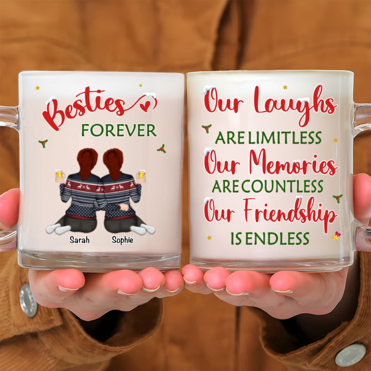 Our Friendship - Personalized Custom Glass Mug