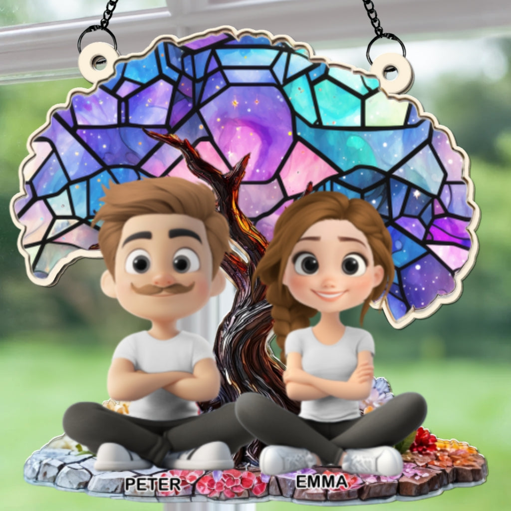 Happy Mom Of Us - Personalized Custom Suncatcher