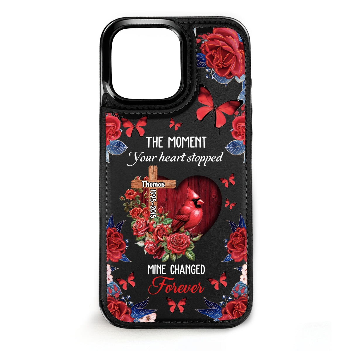 The Moment Your Heart Stopped - Personalized Custom Leather Phone Case