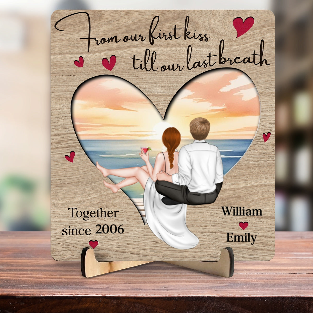 You And Me Till The End - Personalized Custom Wooden Plaque