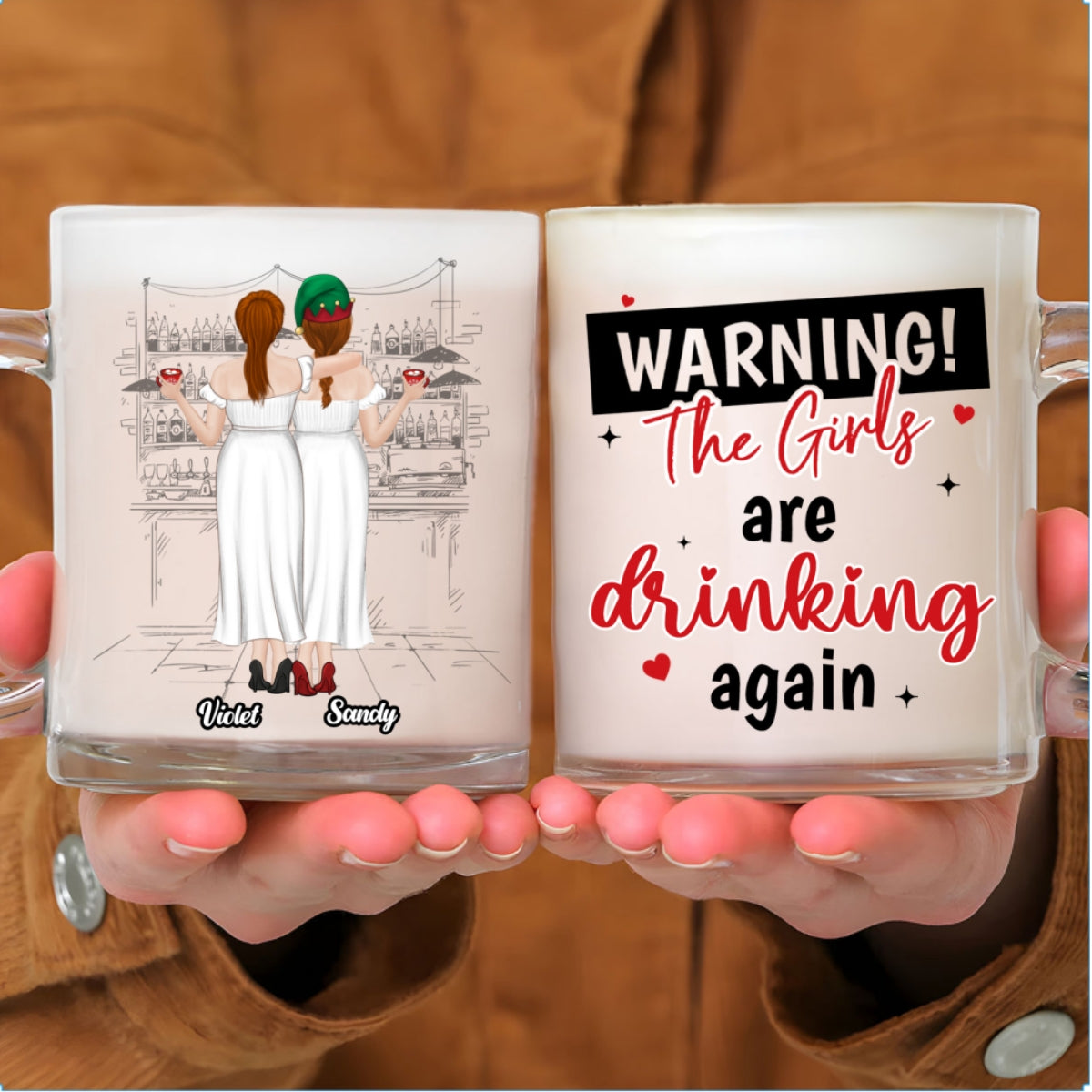 The Girls Are Drinking Again 2024 - Personalized Custom Glass Mug